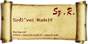 Szávai Rudolf névjegykártya