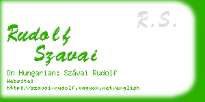 rudolf szavai business card