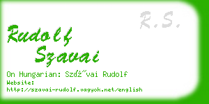 rudolf szavai business card